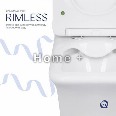Унітаз-компакт Qtap Kalao безобідковий із сидінням Soft-close QT08221213AW SD00046562 фото