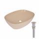 Раковина накладная Qtap Cardinal 500х380х140 мм, Beige, прямоугольная, с донным клапаном QTCAR188SB49825