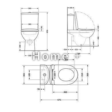 Унитаз-компакт Qtap Scorpio безободковый Ultra Quiet с сиденьем Soft-close QT14222125AUQW SD00050897 фото