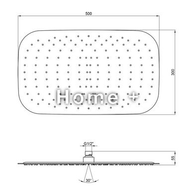 Лейка для верхнего душа Qtap Hlavova S500N1ZCC SD00042058 фото