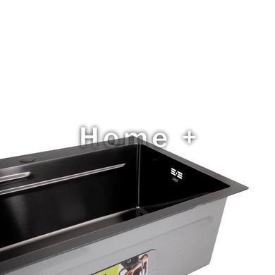 Мийка для кухні інтегрована Lidz Handmade H6845B Brushed Black PVD 3,0/1,0 мм LDH6845BRUBLM49456 SD00055580 фото