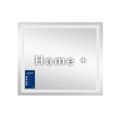 Дзеркало Qtap Mideya 800х700 з LED-підсвіткою Touch, з антизапотіванням, з димером, рег. яскравості Reverse SD00051748 фото