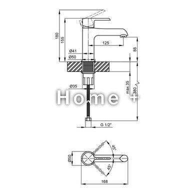 Змішувач для раковини Qtap Grand BCR 001F SD00039605 фото