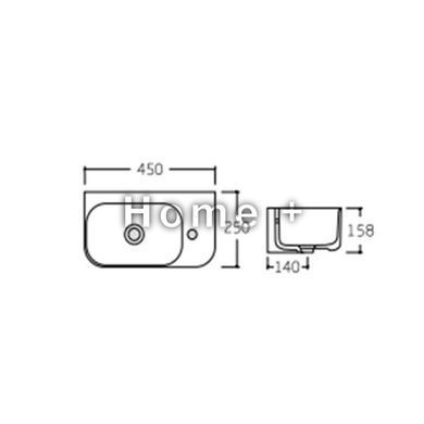 Раковина Qtap Tern 450х260х155 White QT17115117RWN SD00052903 фото