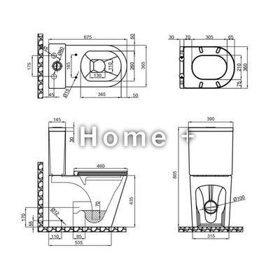 Унітаз-компакт Qtap Scorpio безобідковий Ultra Quiet із сидінням Soft-close QT14222125AUQW SD00050897 фото