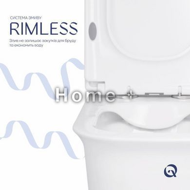 Унітаз-компакт Qtap Nando безобідковий із сидінням Soft-close QT12221222AW SD00046563 фото
