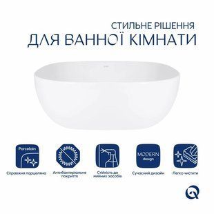 Раковина-чаша Qtap Kolibri 400х400х140 мм White QT10116303W SD00053608 фото