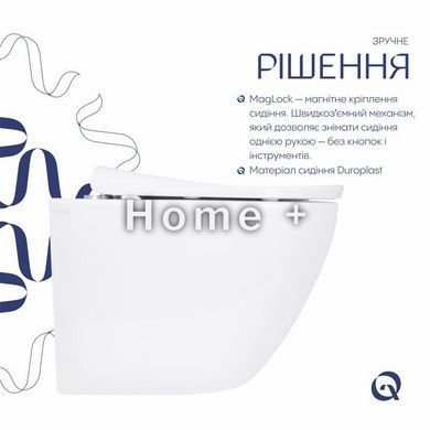 Унітаз підвісний Qtap Robin ML Ultra Quiet 490х365х325 мм, з сидінням Soft-close MagLock, White QTROBML26W49621 SD00055745 фото