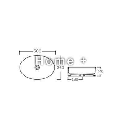 Раковина-чаша Qtap Kolibri 500x360x140 White QT10113054WN SD00052905 фото