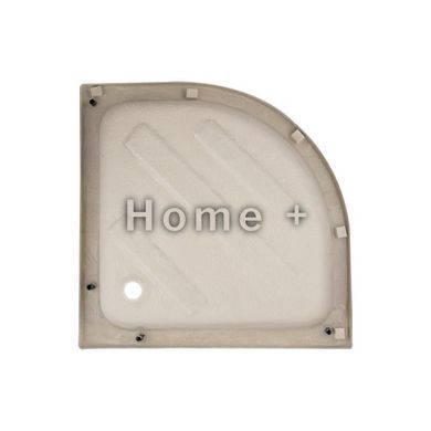 Lidz Latwa SC90x90.SAT.MID.GR Душова кабіна напівкругла, скло тон. 4 мм + Lidz Душовий піддон KAPIELKA SD00050782 фото