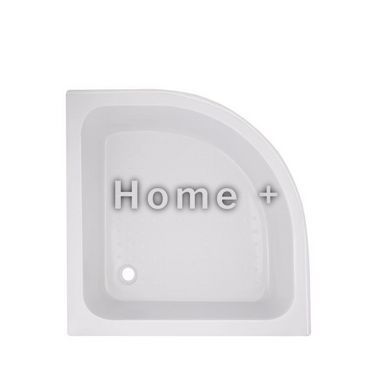 Lidz Latwa SC90x90.SAT.MID.GR Душова кабіна напівкругла, скло тон. 4 мм + Lidz Душовий піддон KAPIELKA SD00050782 фото