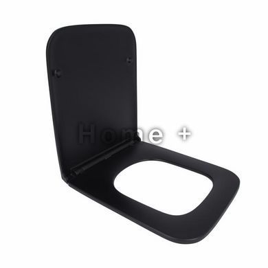 Qtap Сидіння для унітаза (Gemini) 435x357x37&nbsp;мм, Matt Black, з мікроліфтом, Slim Duroplast, Quick Release SD00053516 фото