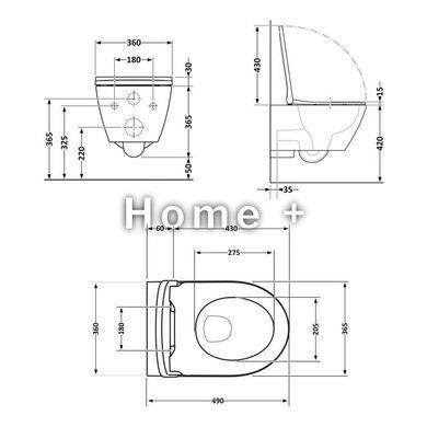 Унітаз підвісний Qtap Robin ML Ultra Quiet 490х365х325 мм, з сидінням Soft-close MagLock, White QTROBML26W49621 SD00055745 фото