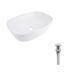 Комплект Qtap Cardinal: Раковина накладная 500&times;380&times;140 мм, White, овальная + Донный клапан Pop-up PU02