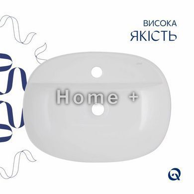 Комплект Qtap Scorpio: Раковина накладная овальная 505x385x120 мм White + Донный клапан PU02 SD00053437 фото
