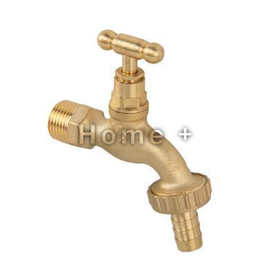 Кран вентильный РЗ 1/2", штуцер под шланг 3/4", латунный, SLOW OPEN, BR-KSO1234 BR-KSO1234 фото