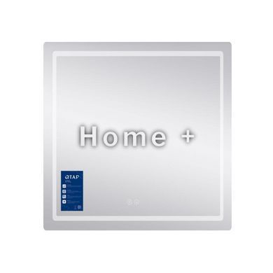 Дзеркало Qtap Mideya 800x800 з LED-підсвіткою Touch, з антизапотіванням, з годинником, димером, рег. яскравості SD00051750 фото