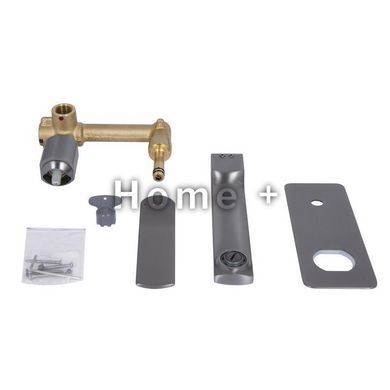 Змішувач для раковини Qtap Slavonice прихованого монтажу QTSLA273GMB45920 Gunmetal Black PVD SD00052044 фото