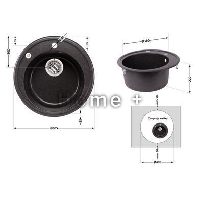 Кухонна мийка Lidz D510/200 GRF-13 (LIDZGRF13D510200) SD00043320 фото