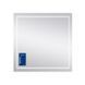 Дзеркало Qtap Mideya 800x800 з LED-підсвіткою Touch, з антизапотіванням, з годинником, димером, рег. яскравості