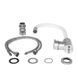 Lidz Aria Смеситель для кухни 04R-WFS, U-образный гибкий White (k35)