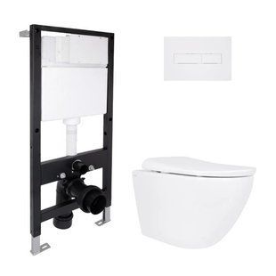 Готовое решение Qtap для ванной комнаты: подвесной унитаз Robin ML Ultra Quiet 520x365x365 + комплект инсталляции Standard SD00057809 фото