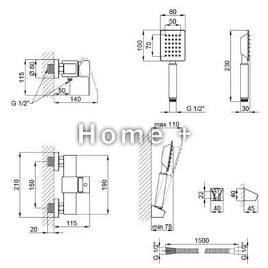 Змішувач для душу Lidz (NKS) 10 30 010 SD00034632 фото