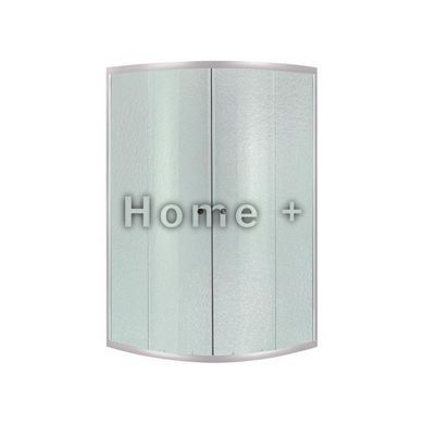 Lidz Latwa SC80x80.SAT.HIGH.FR Душова кабіна напівкругла, скло Frost 4 мм + Lidz Душовий піддон KAPIELKA SD00050787 фото