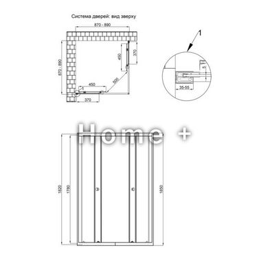 Душова кабіна без піддона Qtap Presto CRM1099SP5 90х90 см, скло Pear 5 мм SD00039698 фото