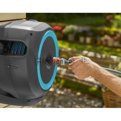Катушка настенная Gardena RollUp S бирюзовая + набор для полива 15 м 18600-20.000.00 фото