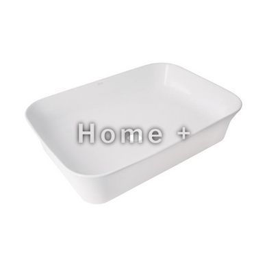 Раковина накладна Qtap Virgo N прямокутна без донного клапана WHITE QT18116308W SD00052613 фото