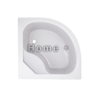 Lidz Latwa SC80x80.SAT.HIGH.FR Душова кабіна напівкругла, скло Frost 4 мм + Lidz Душовий піддон KAPIELKA SD00050787 фото