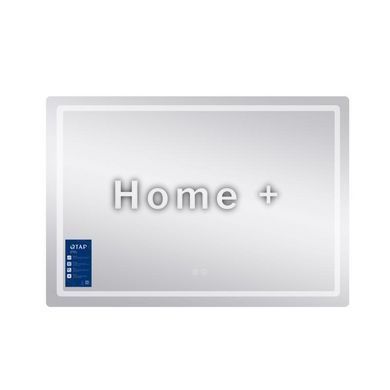 Дзеркало Qtap Mideya 1000х700 з LED-підсвіткою Touch, з антизапотіванням, з годинником, димером, рег. яскравості SD00051751 фото