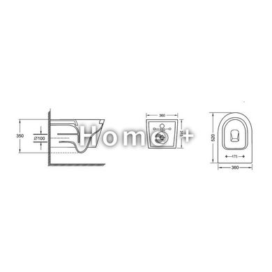 Унитаз подвесной Qtap Jay безободковый Ultra Quiet с сиденьем Soft-close QT07335177W