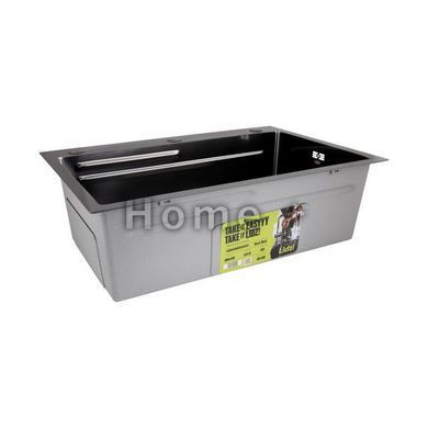 Мийка для кухні інтегрована Lidz Handmade H6845HB Decor Black PVD Honeycomb 3,0/1,0 мм LDH6845HDECBLM49445 SD00055569 фото