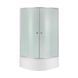 Lidz Latwa SC80x80.SAT.HIGH.FR Душова кабіна напівкругла, скло Frost 4 мм + Lidz Душовий піддон KAPIELKA