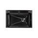 Мийка для кухні інтегрована Lidz Handmade H6845HB Decor Black PVD Honeycomb 3,0/1,0 мм LDH6845HDECBLM49445