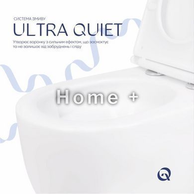Унітаз підвісний Qtap Taurus безобідковий із сидінням Soft-close QT2433084EUQW SD00051552 фото