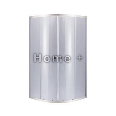 Lidz Latwa SC80x80.SAT.HIGH.GR Душова кабіна напівкругла, скло тон. 4 мм + Lidz Душовий піддон KAPIELKA SD00050786 фото