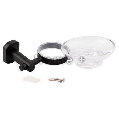 Мыльница Qtap Liberty настенная QTLIBBLM1159 Black SD00040021 фото