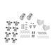 Lidz Latwa SC80x80.SAT.HIGH.GR Душова кабіна напівкругла, скло тон. 4 мм + Lidz Душовий піддон KAPIELKA