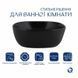 Комплект Qtap Kolibri: Раковина накладная квадратная 410x410x150 мм Matt Black + Донный клапан PU03