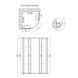 Душова кабіна Lidz Latwa SC90x90.SAT.LOW.DGR, скло темне тоноване 4 мм без піддона