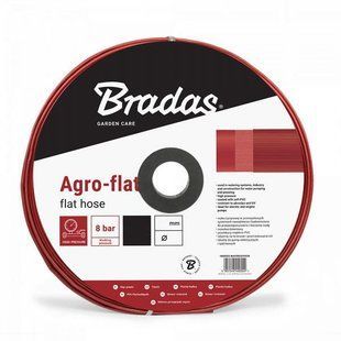 Шланг плоский, AGRO-FLAT PVC W.P.8/B.P.16 Bar, 1 1/2", 30 м, червоний, WAF8B112030 1583799313 фото
