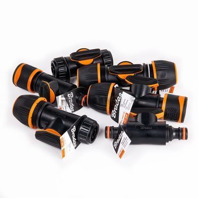 Конектор з краном та приєднанням для шланга 3/4", 5/8", 1/2", BLACK LINE, ECO-PWB2246 ECO-PWB2246 фото