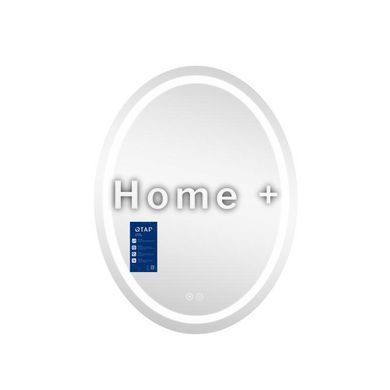 Зеркало Qtap Mideya 500х700 с LED-подсветкой Touch, с антизапотеванием, с часами, диммером, рег. яркости SD00051753 фото