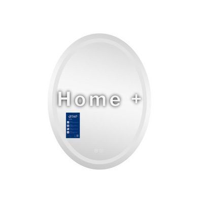 Зеркало Qtap Mideya 500х700 с LED-подсветкой Touch, с антизапотеванием, с часами, диммером, рег. яркости SD00051753 фото