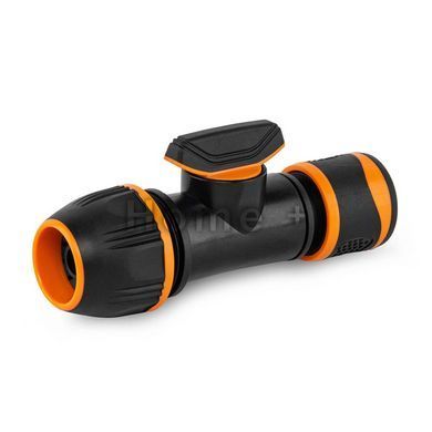 Конектор з краном та приєднанням для шланга 3/4", 5/8", 1/2", BLACK LINE, ECO-PWB2246 ECO-PWB2246 фото