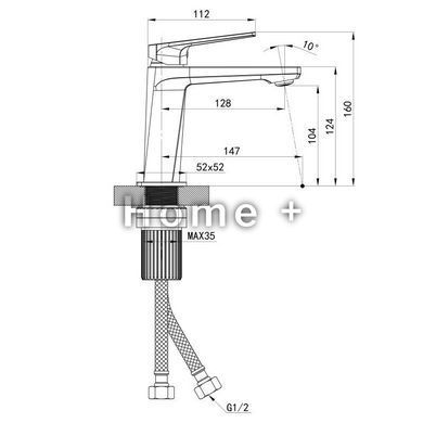 Смеситель для раковины низкий Qtap Crow QTCRO270CRM48644 Chrome SD00054768 фото