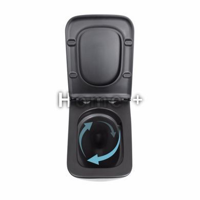 Унітаз підвісний Qtap Gemini безобідковий із сидінням Soft-close QT2533076EUQMB SD00051555 фото